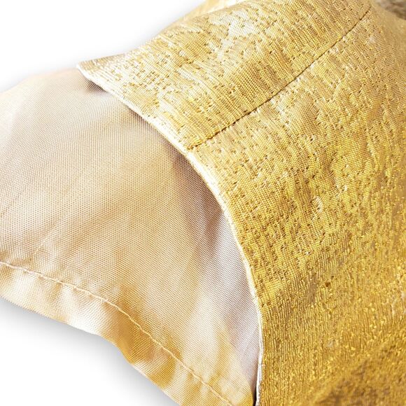 Shoshanna Gold Metallic Brocade Dress Jeweled Collar Woman's Sz 0 The RealReal - Picture 11 of 16